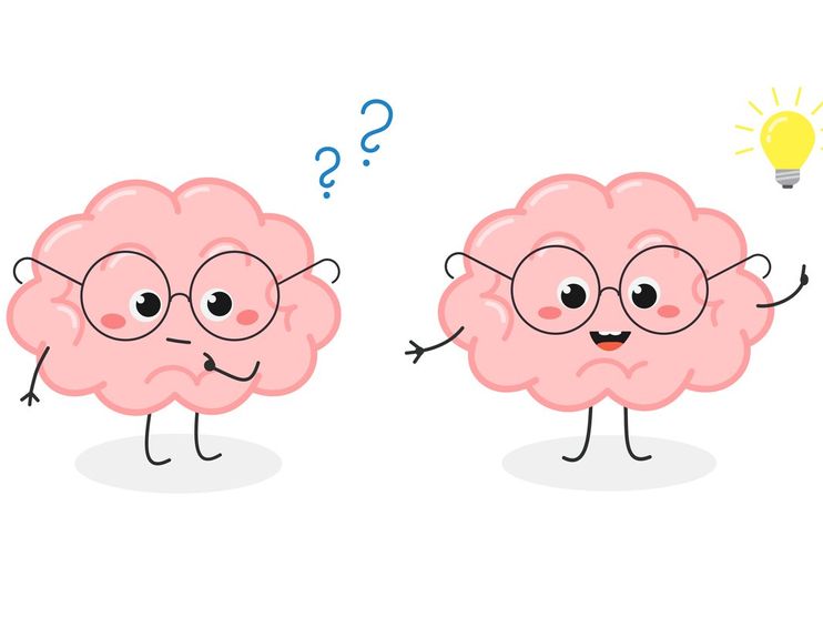 cute brain cartoon