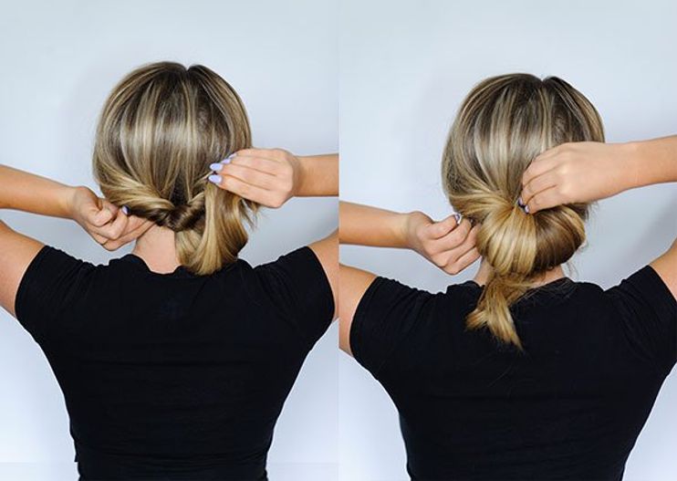 Try The HUP  simply swipe your Hair through the Tool and pin and pull to  create a beautiful Hairstyle.