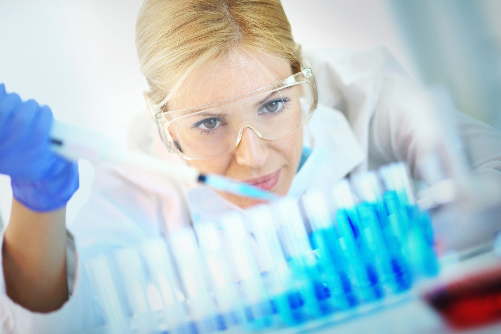 Female chemist at work in laboratory