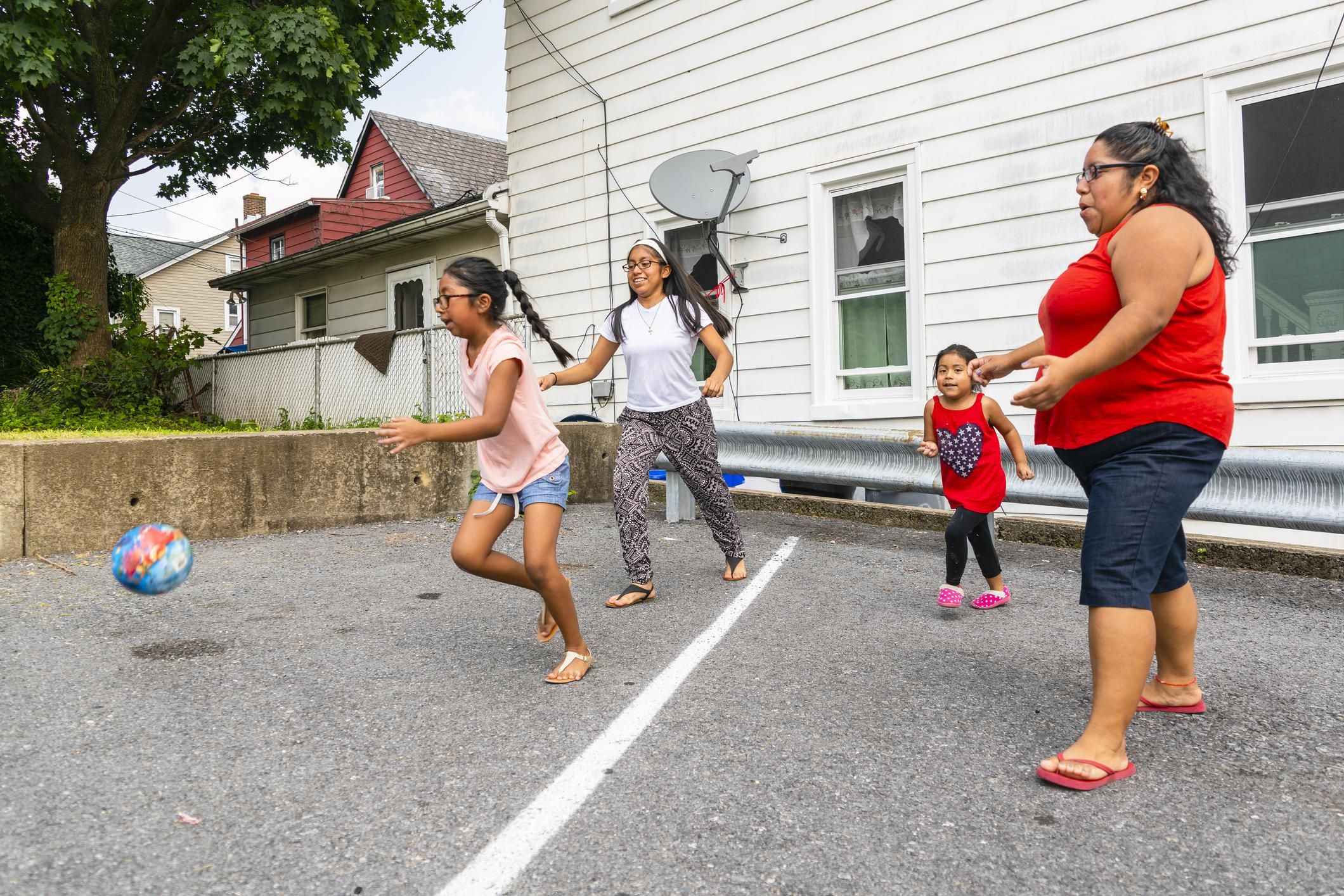 big happy Latino, Mexican-American family