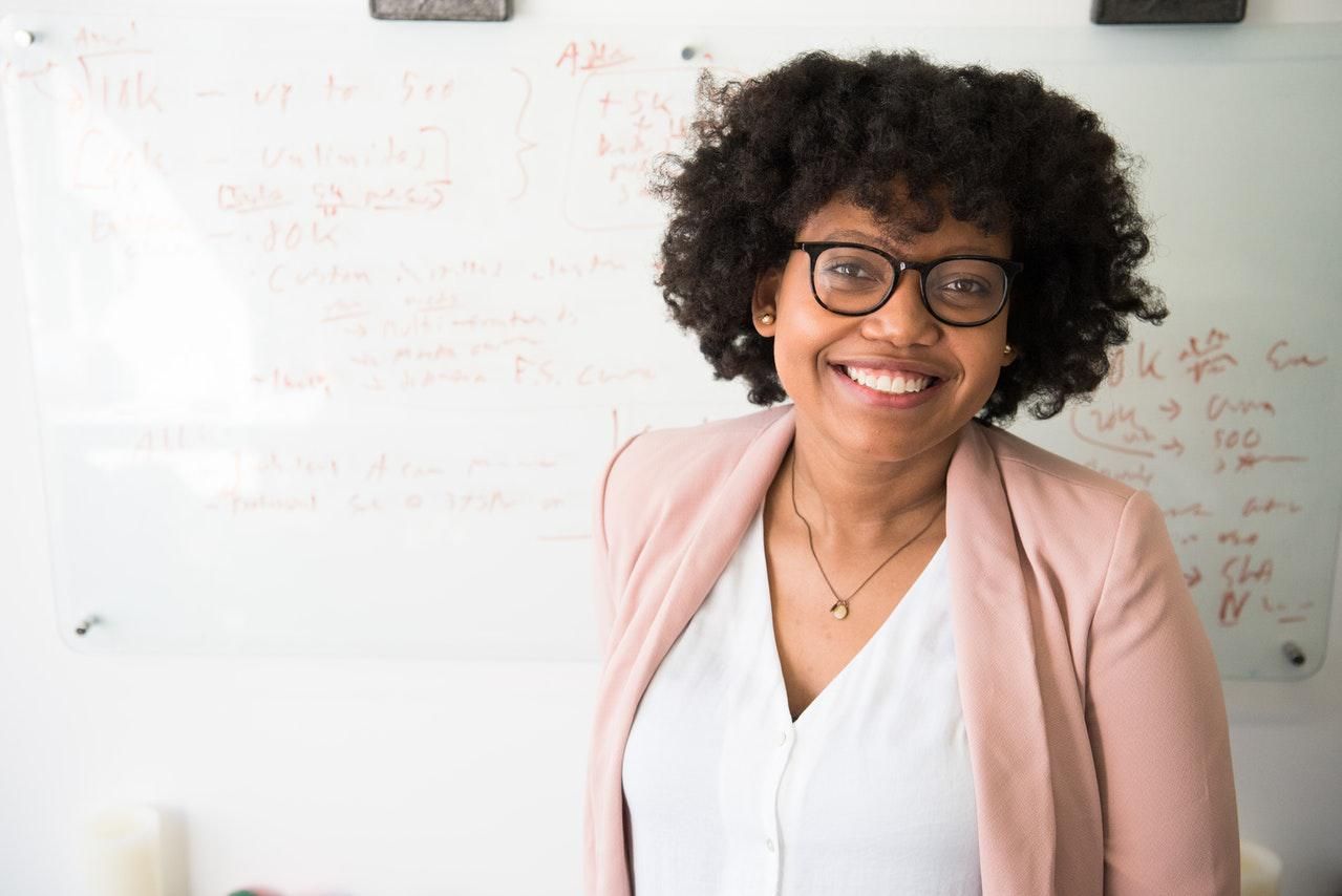 smiling black woman