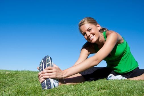 woman stretching