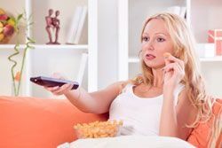 woman snacking