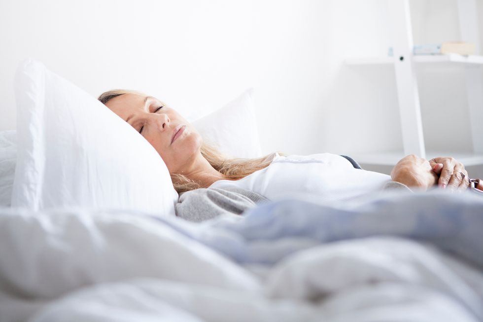 woman sleeping in bed